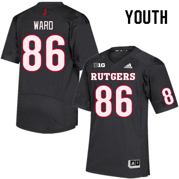Youth #86 Evan Ward Rutgers Scarlet Knights College Football Jerseys Stitched Sale-Black
